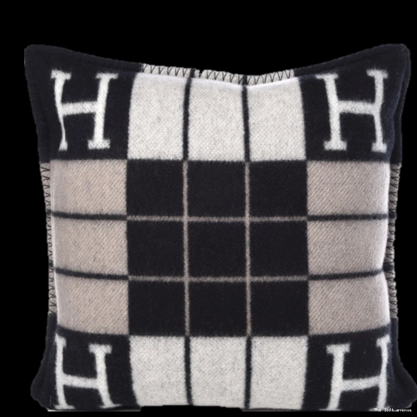 THROW STRIPE PILLOW WOOL HERMES 0805